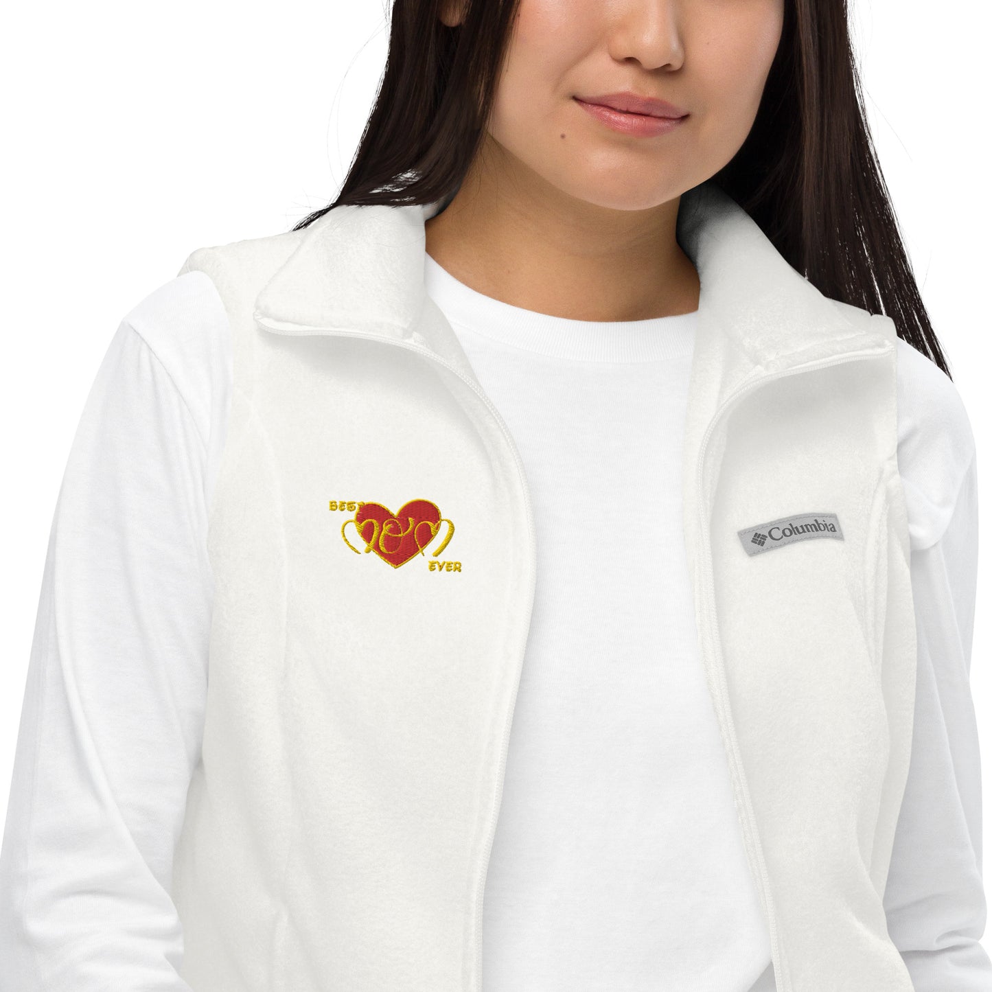 Snooty Fox Art Women’s by Fleece Vest Columbia - Best Mom Ever