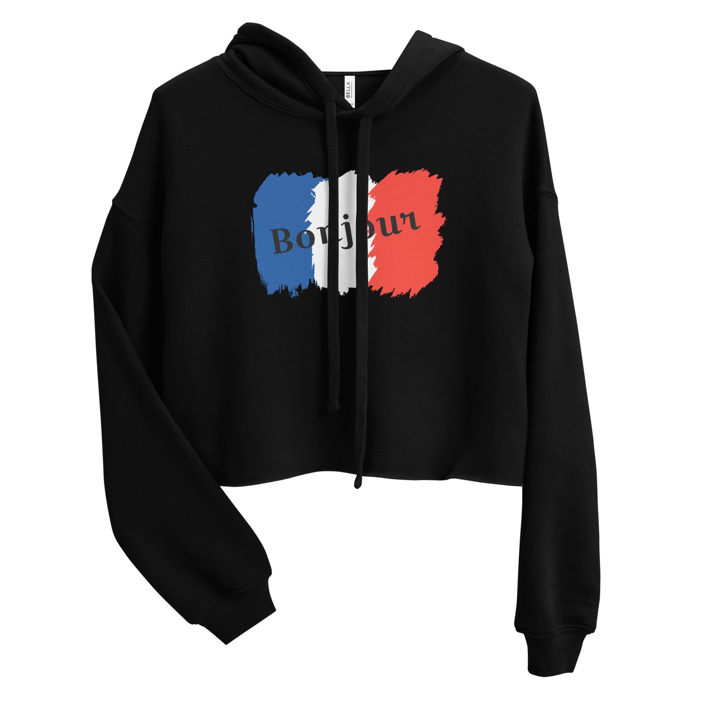 Snooty Fox Art Crop Hoodie - Bonjour