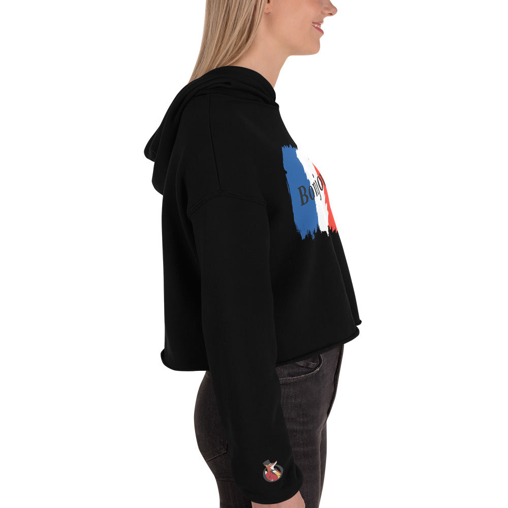 Snooty Fox Art Crop Hoodie - Bonjour