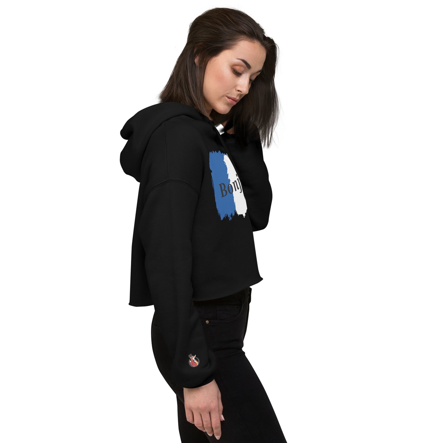 Snooty Fox Art Crop Hoodie - Bonjour