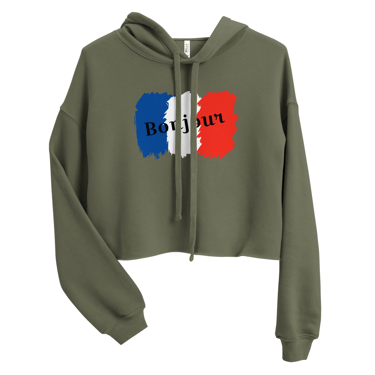 Snooty Fox Art Crop Hoodie - Bonjour