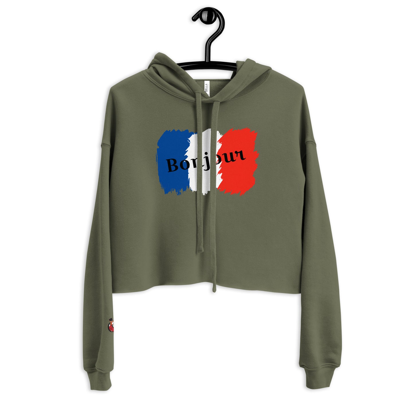 Snooty Fox Art Crop Hoodie - Bonjour