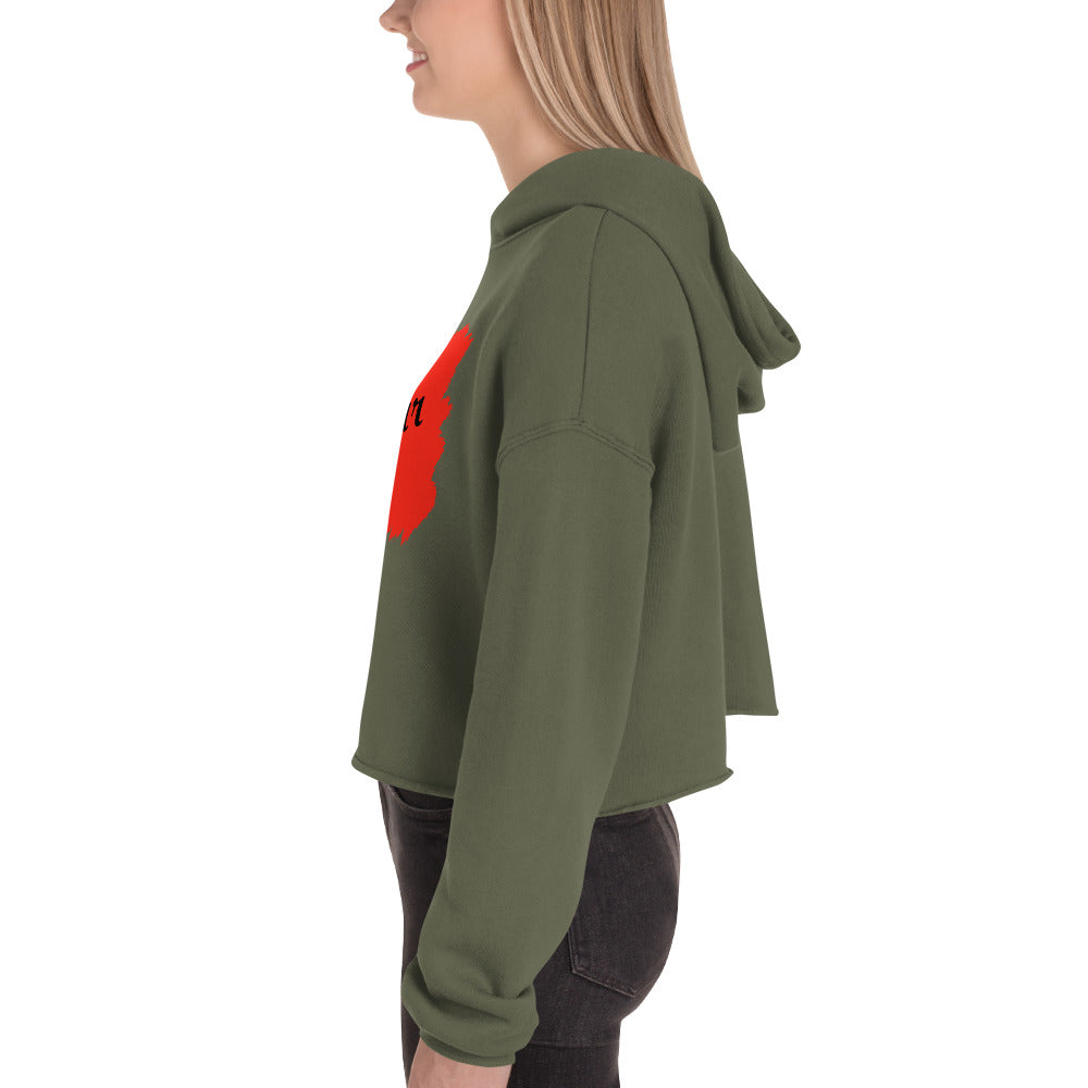 Snooty Fox Art Crop Hoodie - Bonjour
