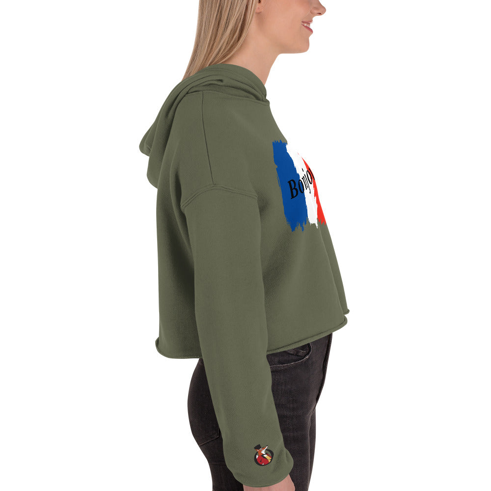 Snooty Fox Art Crop Hoodie - Bonjour