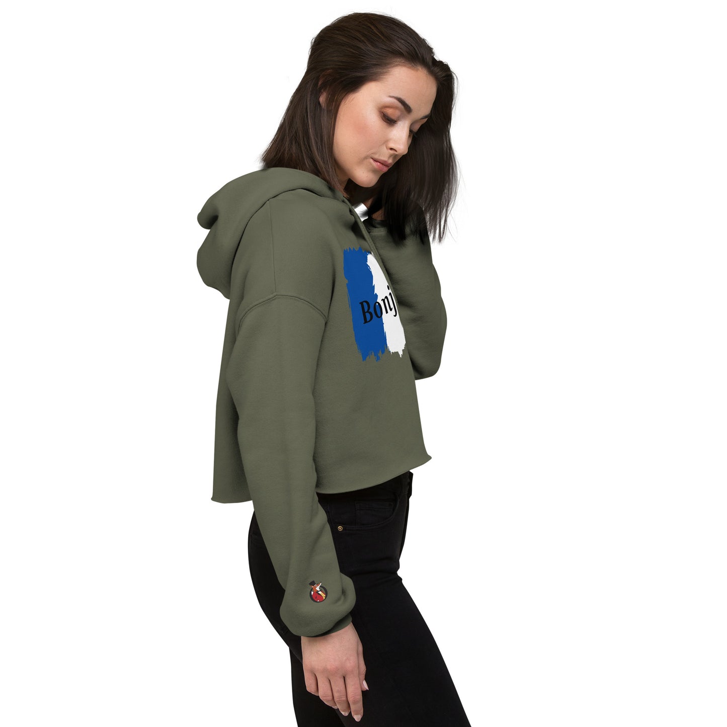 Snooty Fox Art Crop Hoodie - Bonjour