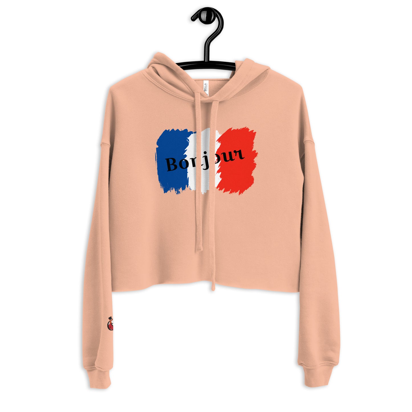 Snooty Fox Art Crop Hoodie - Bonjour