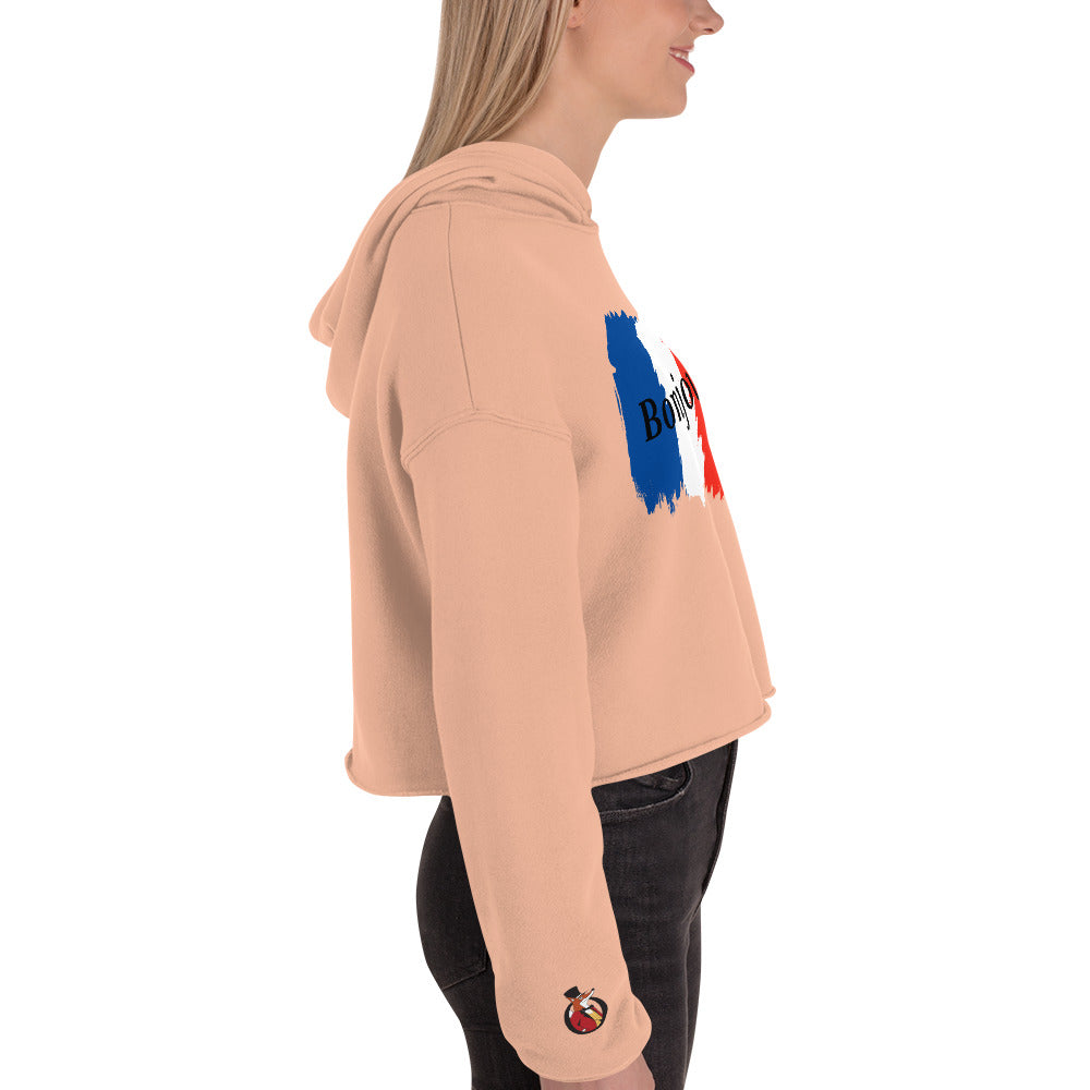 Snooty Fox Art Crop Hoodie - Bonjour