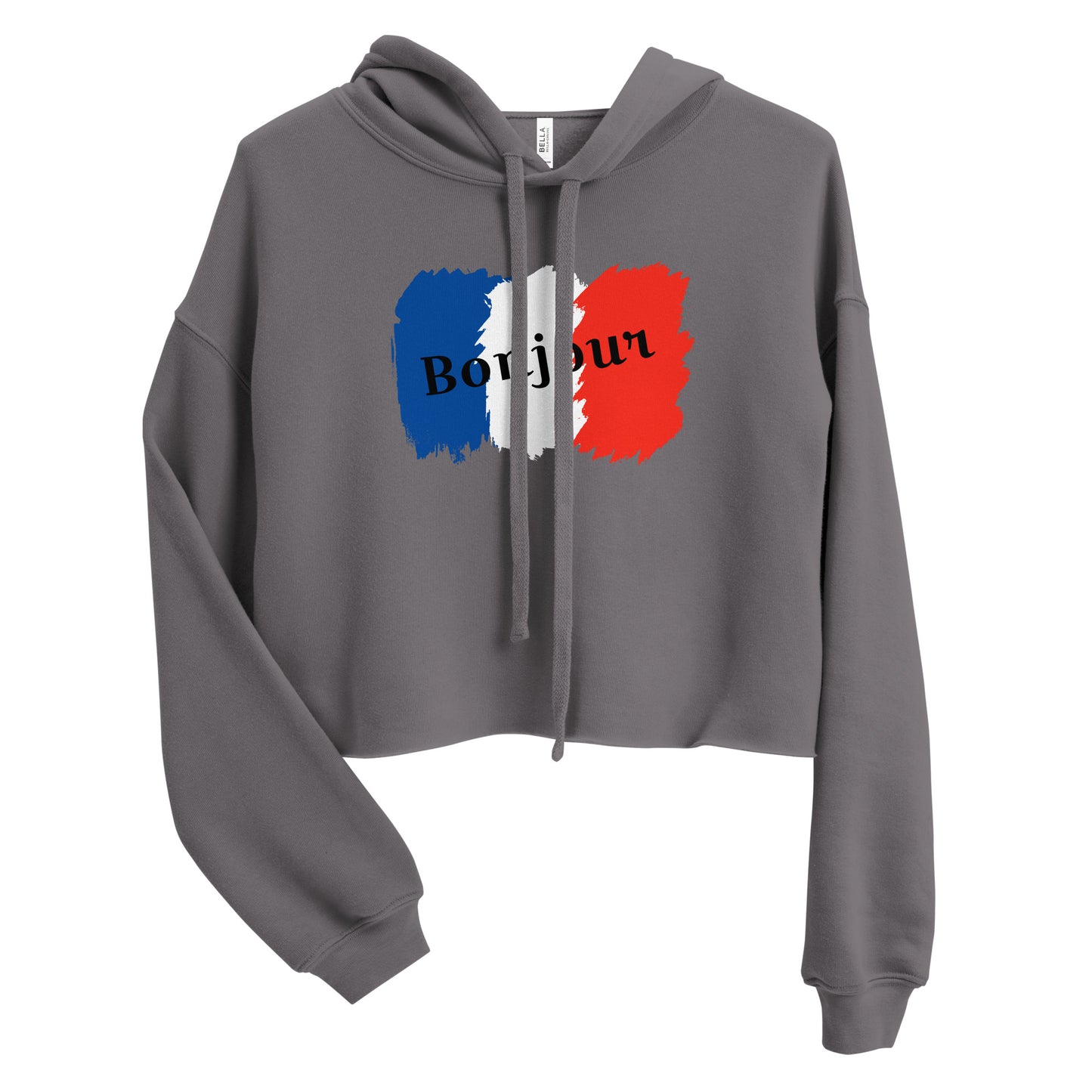 Snooty Fox Art Crop Hoodie - Bonjour