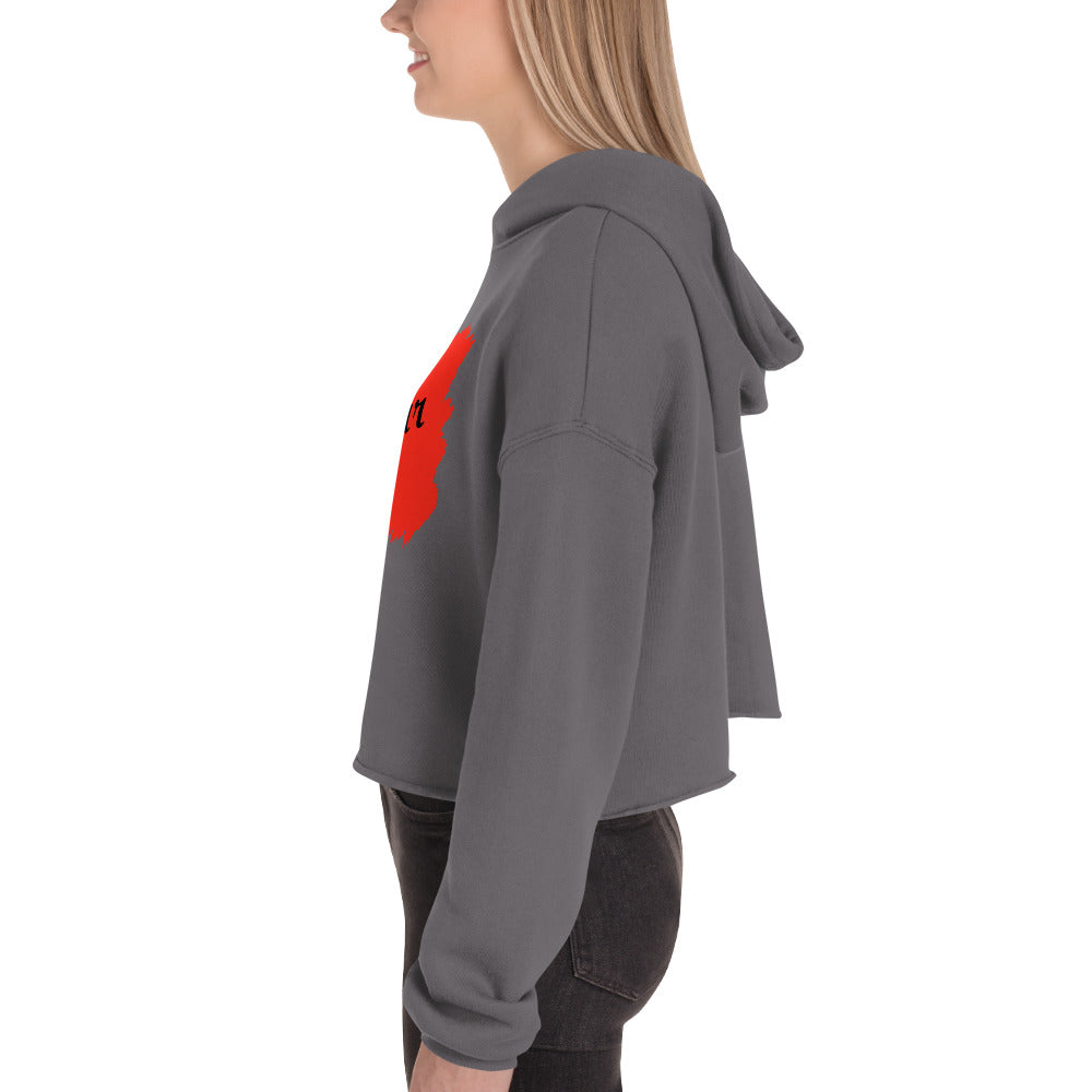 Snooty Fox Art Crop Hoodie - Bonjour