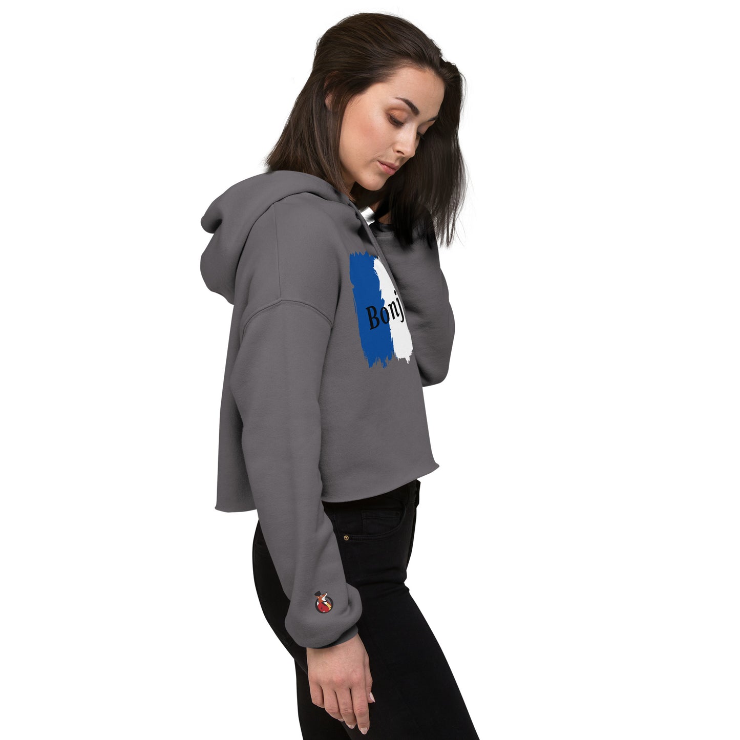 Snooty Fox Art Crop Hoodie - Bonjour