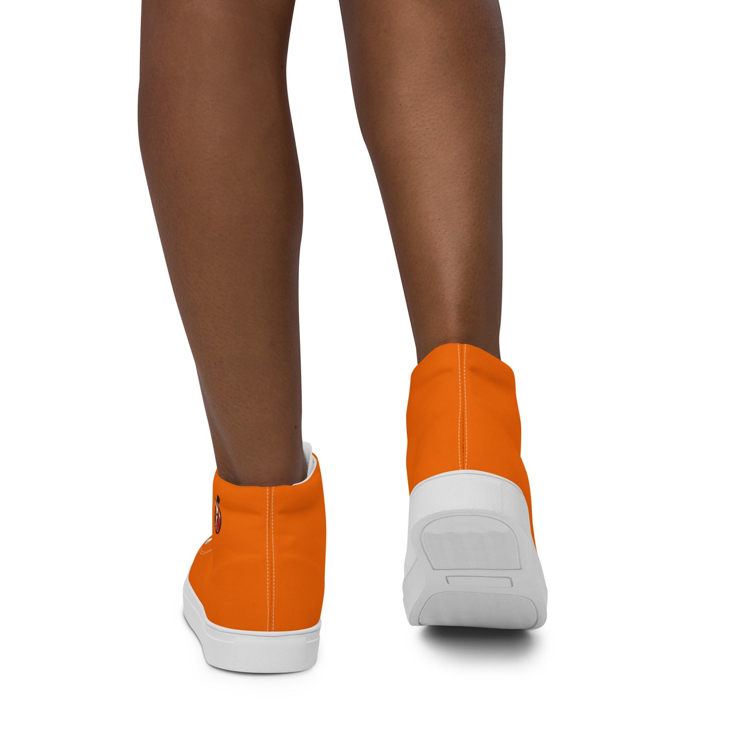 Snooty Fox Art Women’s High Top Canvas Shoes - Tangelo