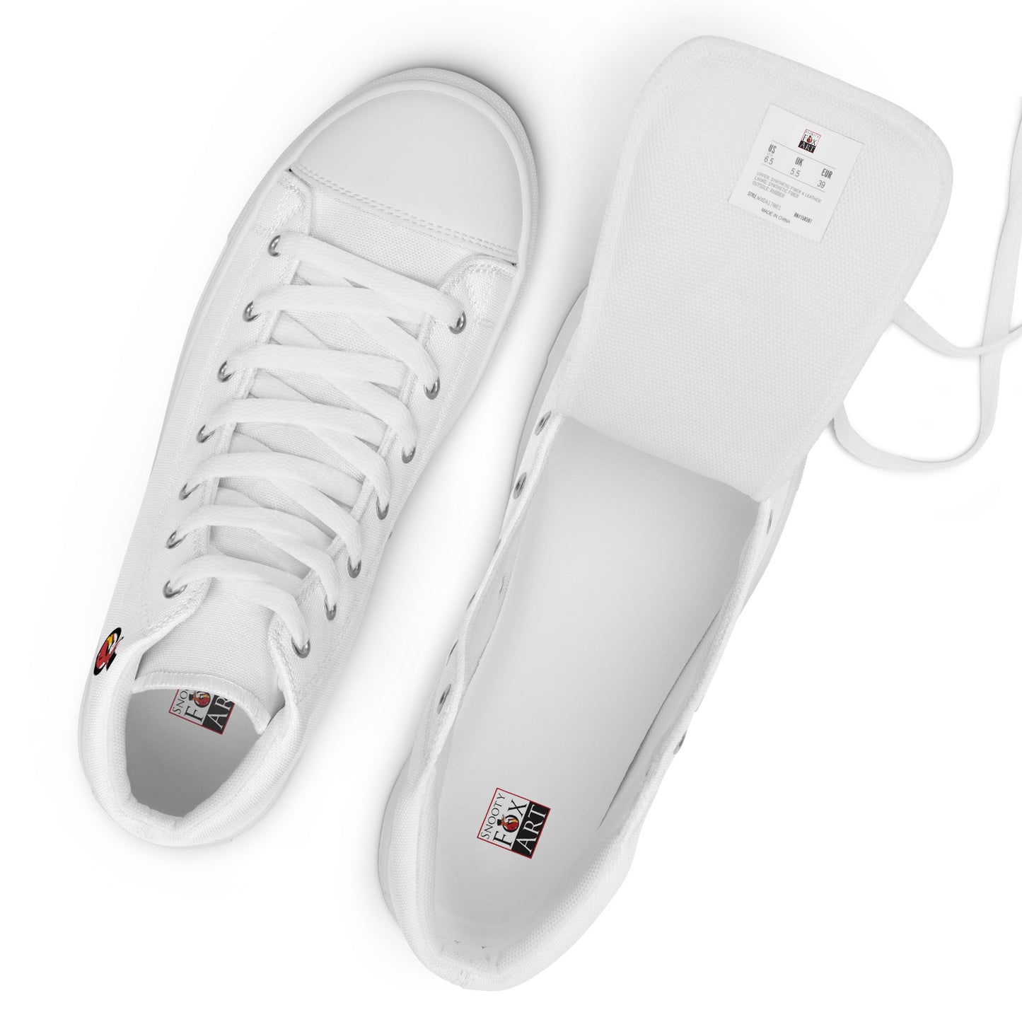 Snooty Fox Art Women’s High Top Canvas Shoes - Snooty Fox Art Logo
