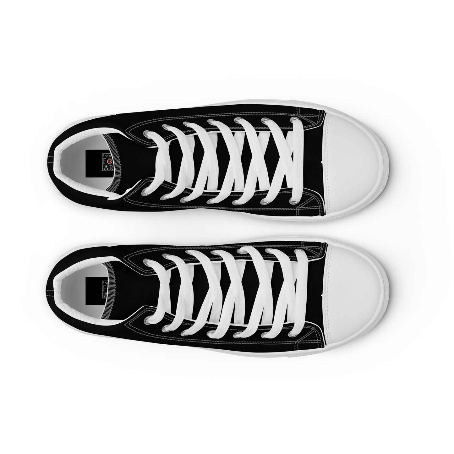 Snooty Fox Art Women’s High Top Canvas Shoes - Snooty Fox Logo Black