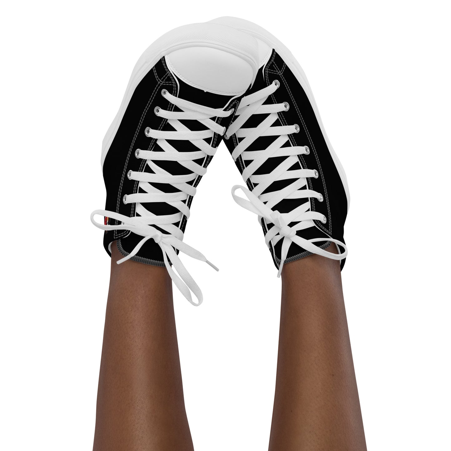 Snooty Fox Art Women’s High Top Canvas Shoes - Snooty Fox Logo Black