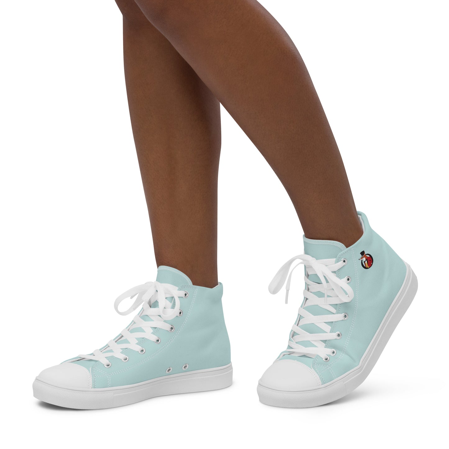 Snooty Fox Art Women’s High Top Canvas Shoes - Skylight