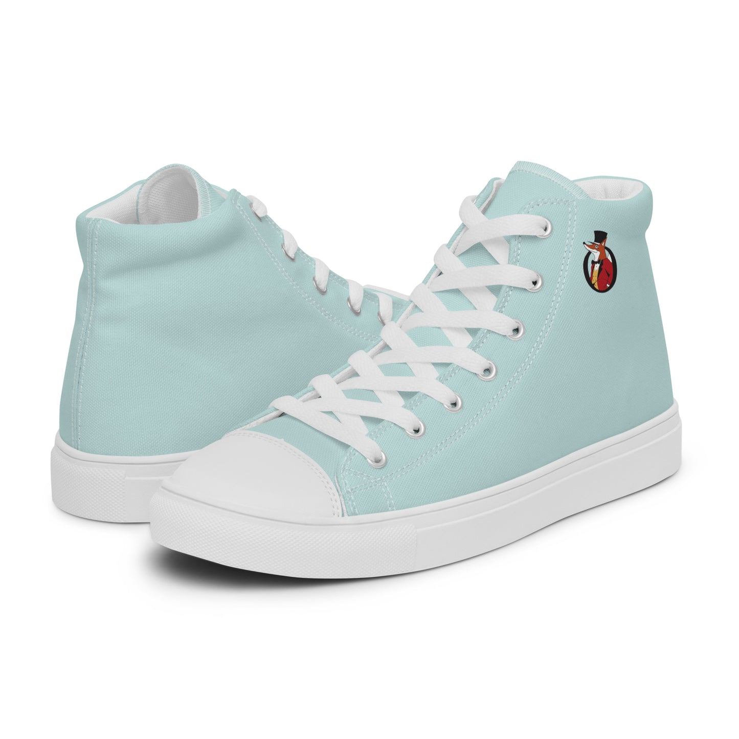 Snooty Fox Art Women’s High Top Canvas Shoes - Skylight