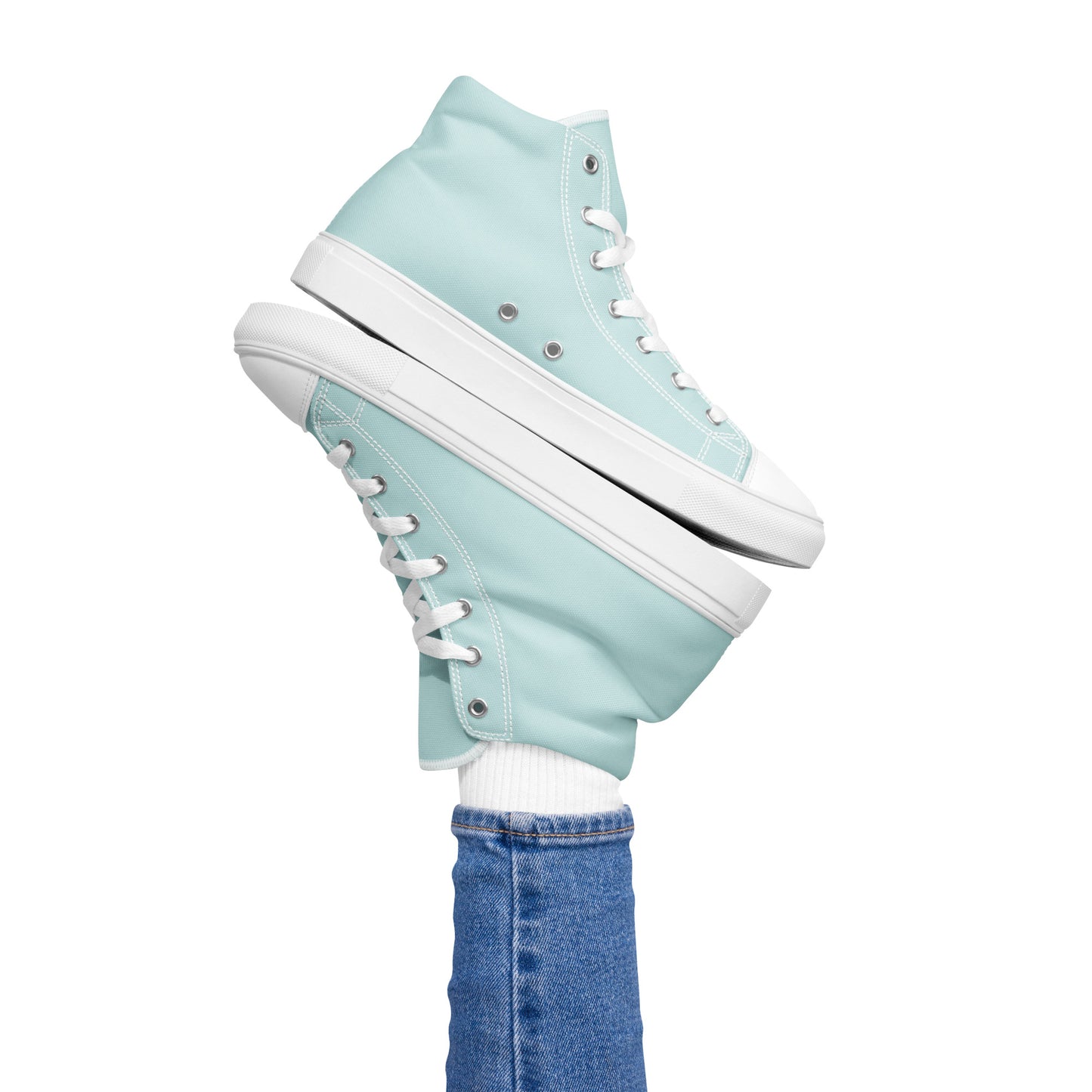 Snooty Fox Art Women’s High Top Canvas Shoes - Skylight