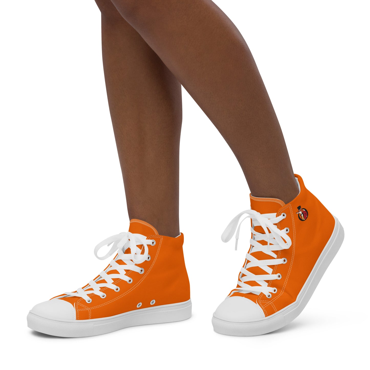 Snooty Fox Art Women’s High Top Canvas Shoes - Tangelo