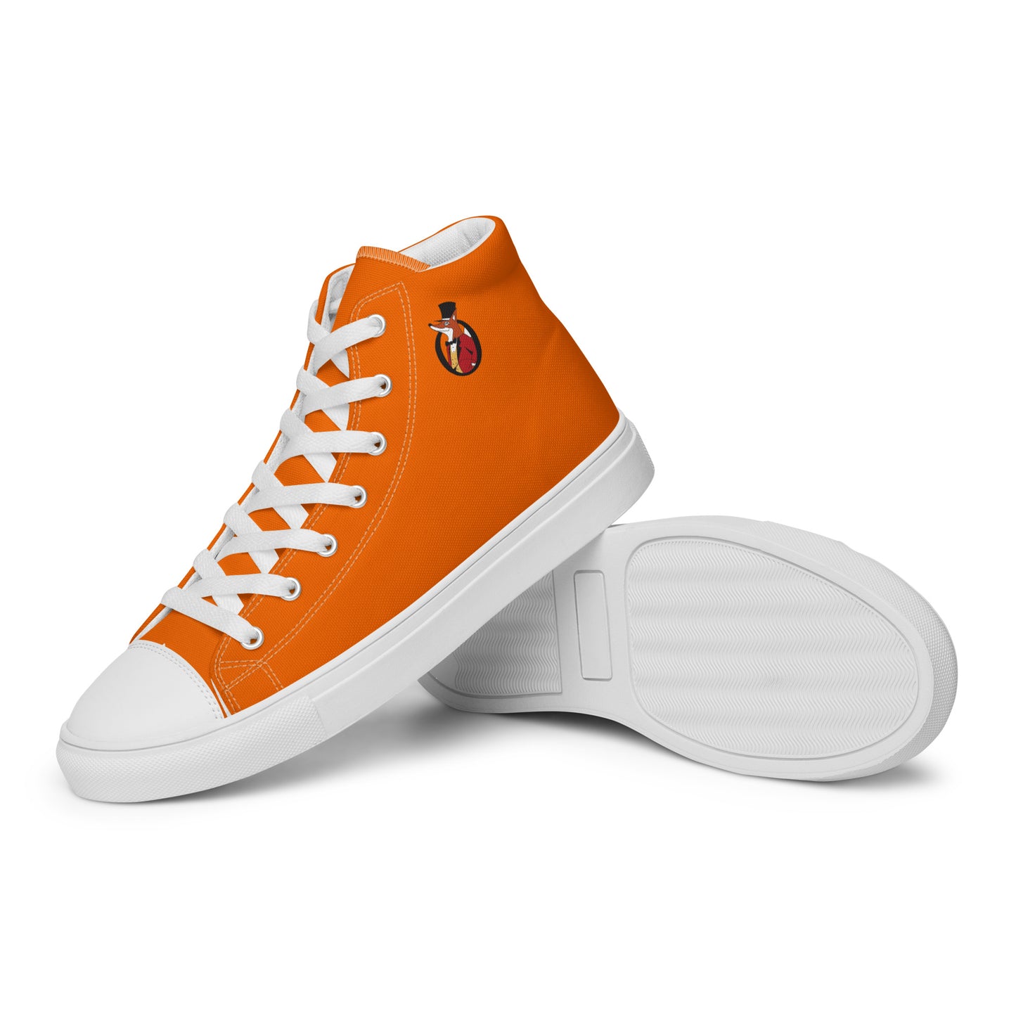Snooty Fox Art Women’s High Top Canvas Shoes - Tangelo
