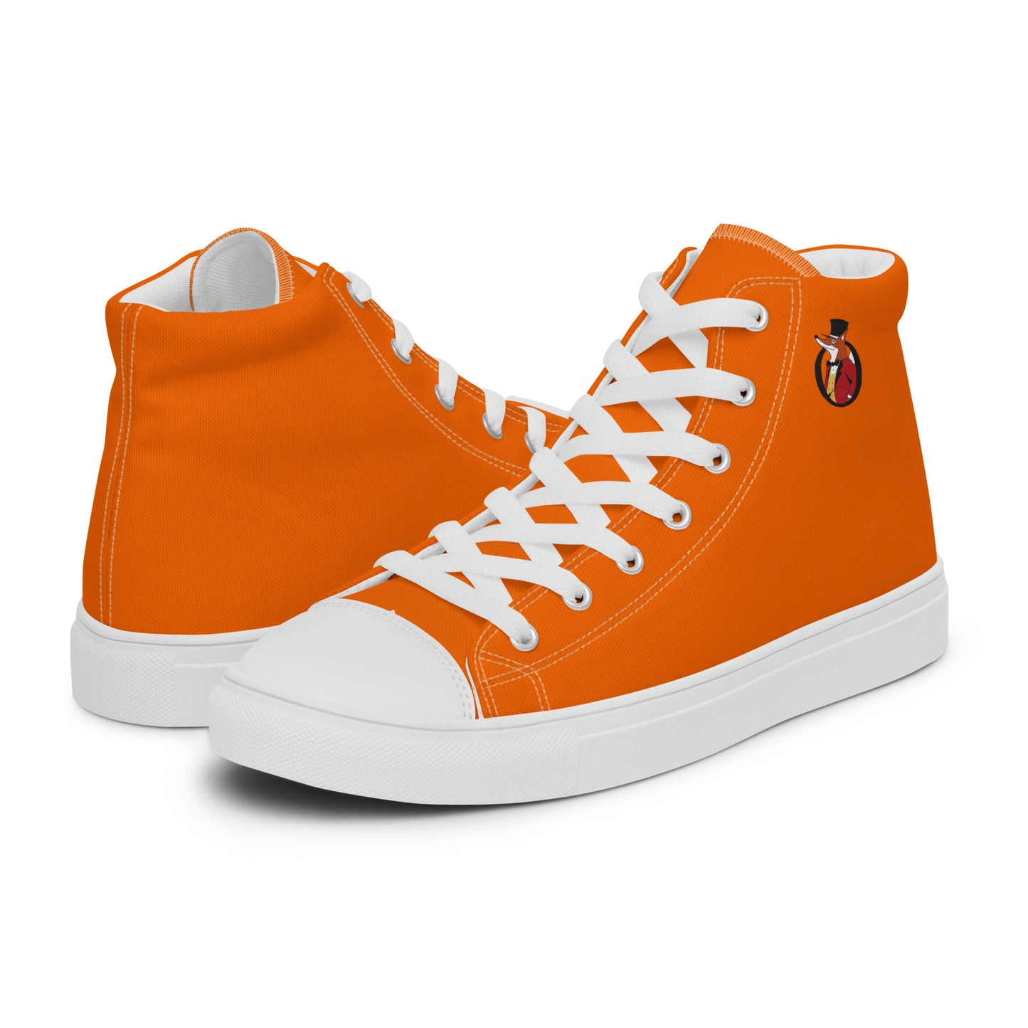 Snooty Fox Art Women’s High Top Canvas Shoes - Tangelo