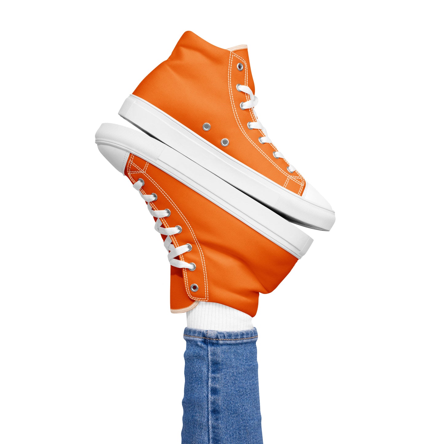 Snooty Fox Art Women’s High Top Canvas Shoes - Tangelo
