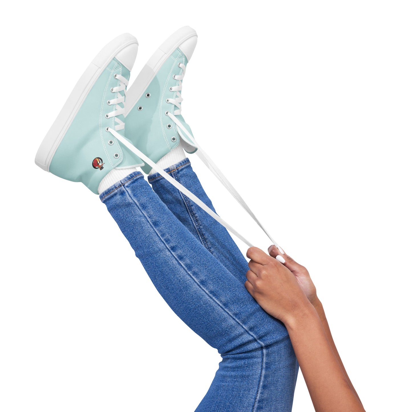 Snooty Fox Art Women’s High Top Canvas Shoes - Skylight
