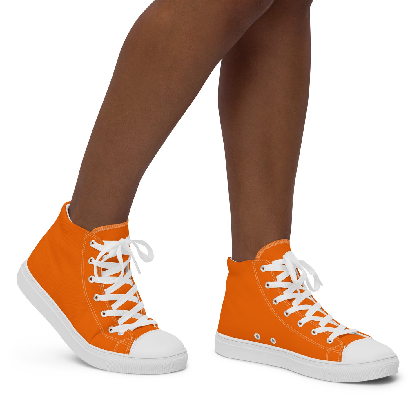 Snooty Fox Art Women’s High Top Canvas Shoes - Tangelo