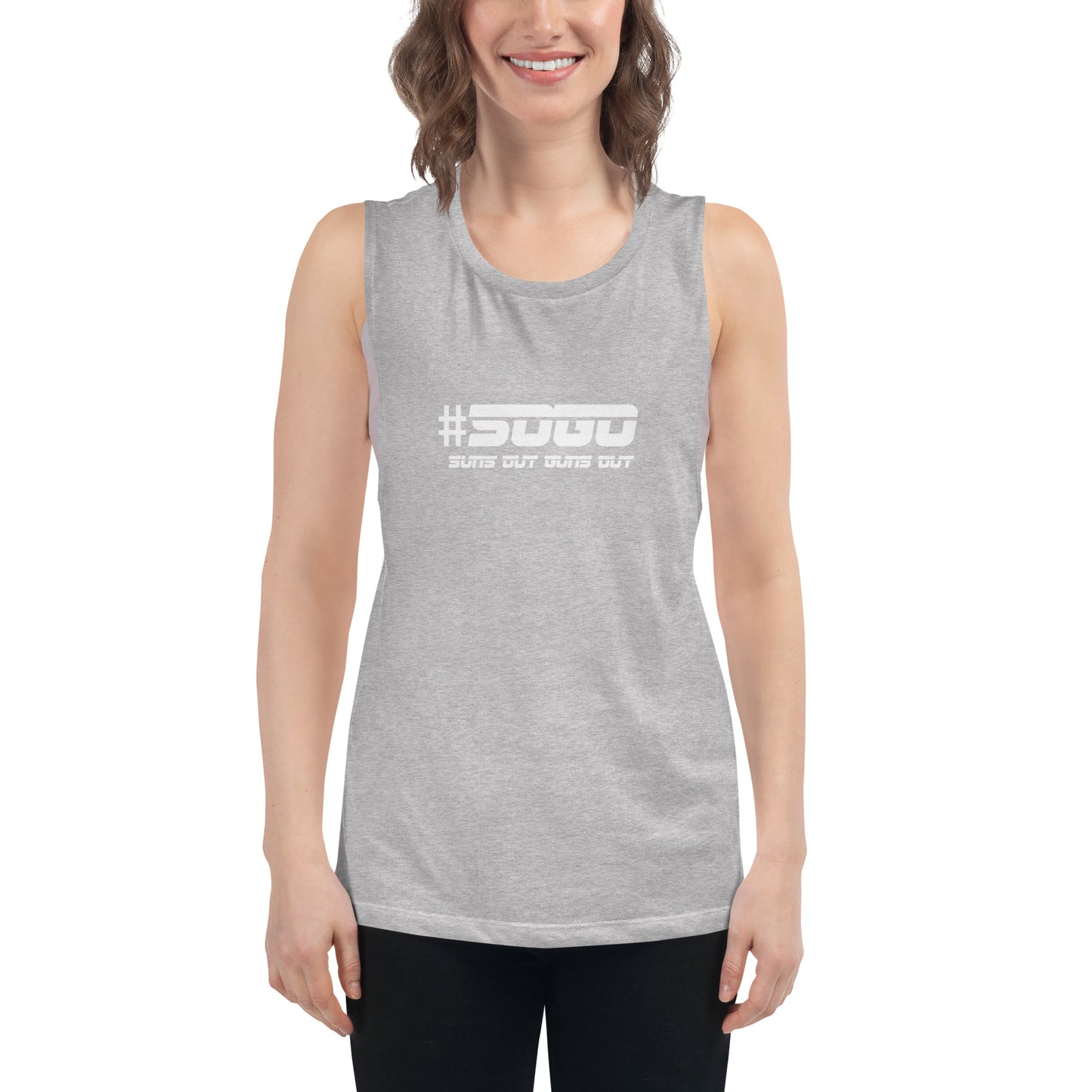 Snooty Fox Art Ladies’ Muscle Tank - SOGO (Suns out Guns out)