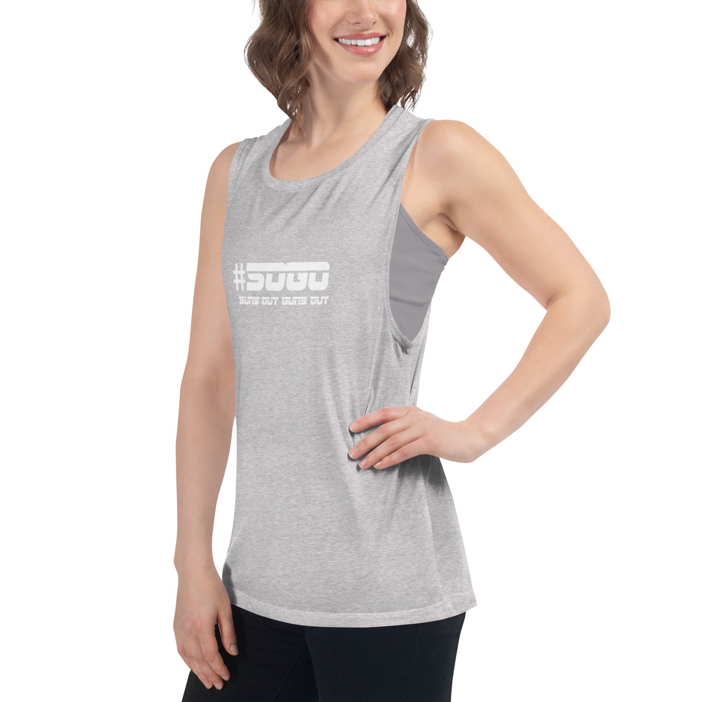 Snooty Fox Art Ladies’ Muscle Tank - SOGO (Suns out Guns out)