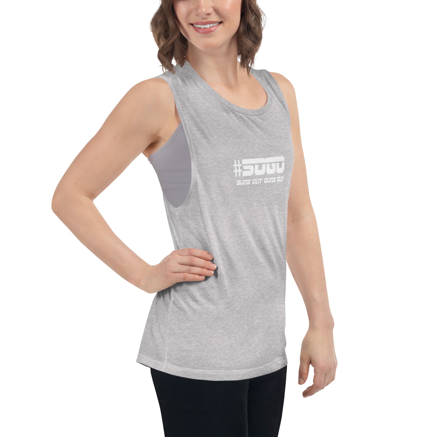 Snooty Fox Art Ladies’ Muscle Tank - SOGO (Suns out Guns out)