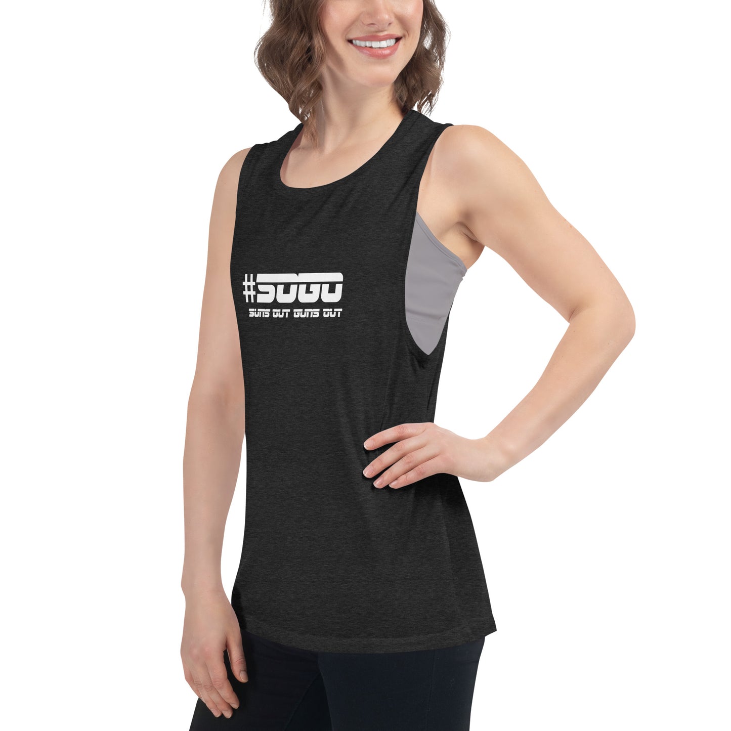 Snooty Fox Art Ladies’ Muscle Tank - SOGO (Suns out Guns out)