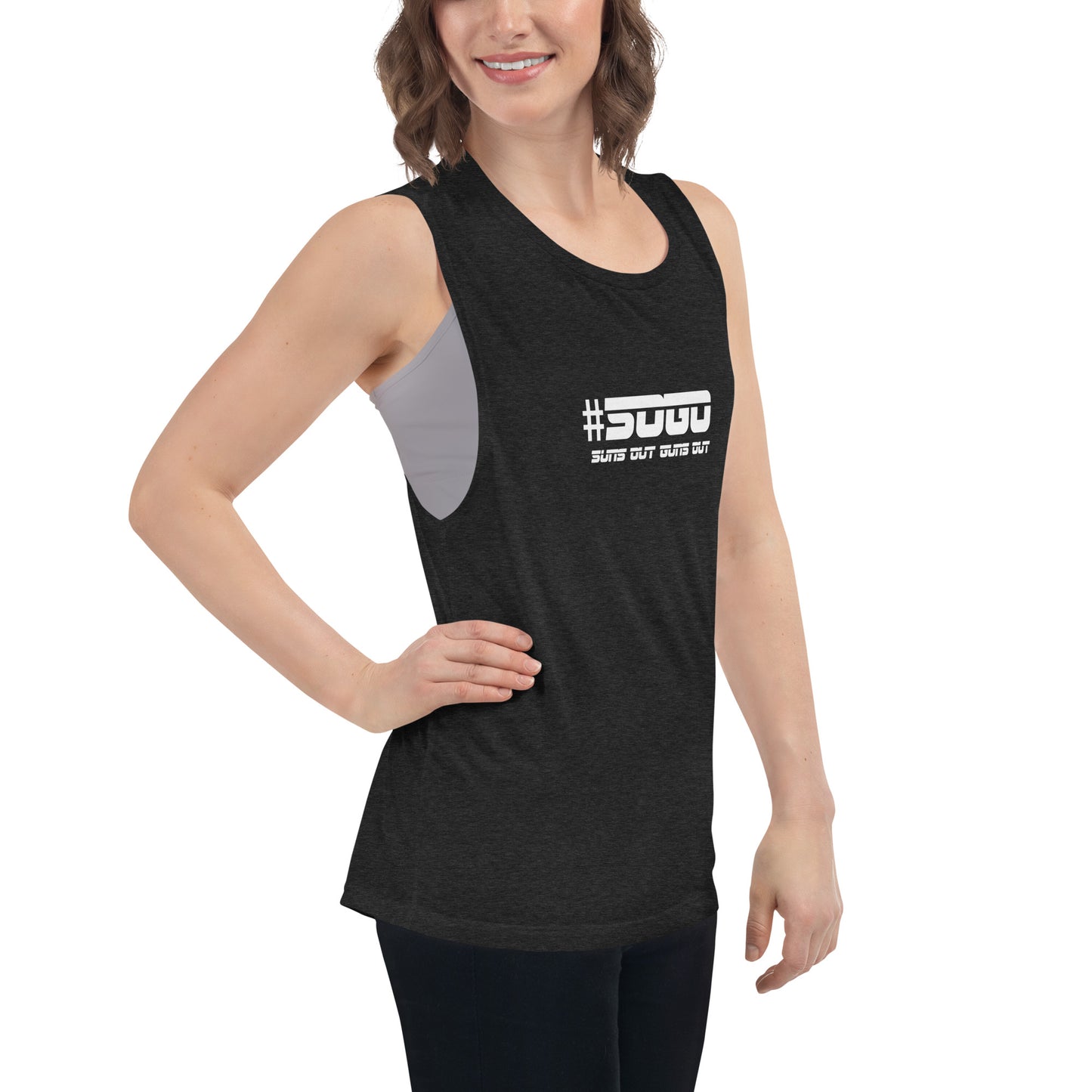Snooty Fox Art Ladies’ Muscle Tank - SOGO (Suns out Guns out)