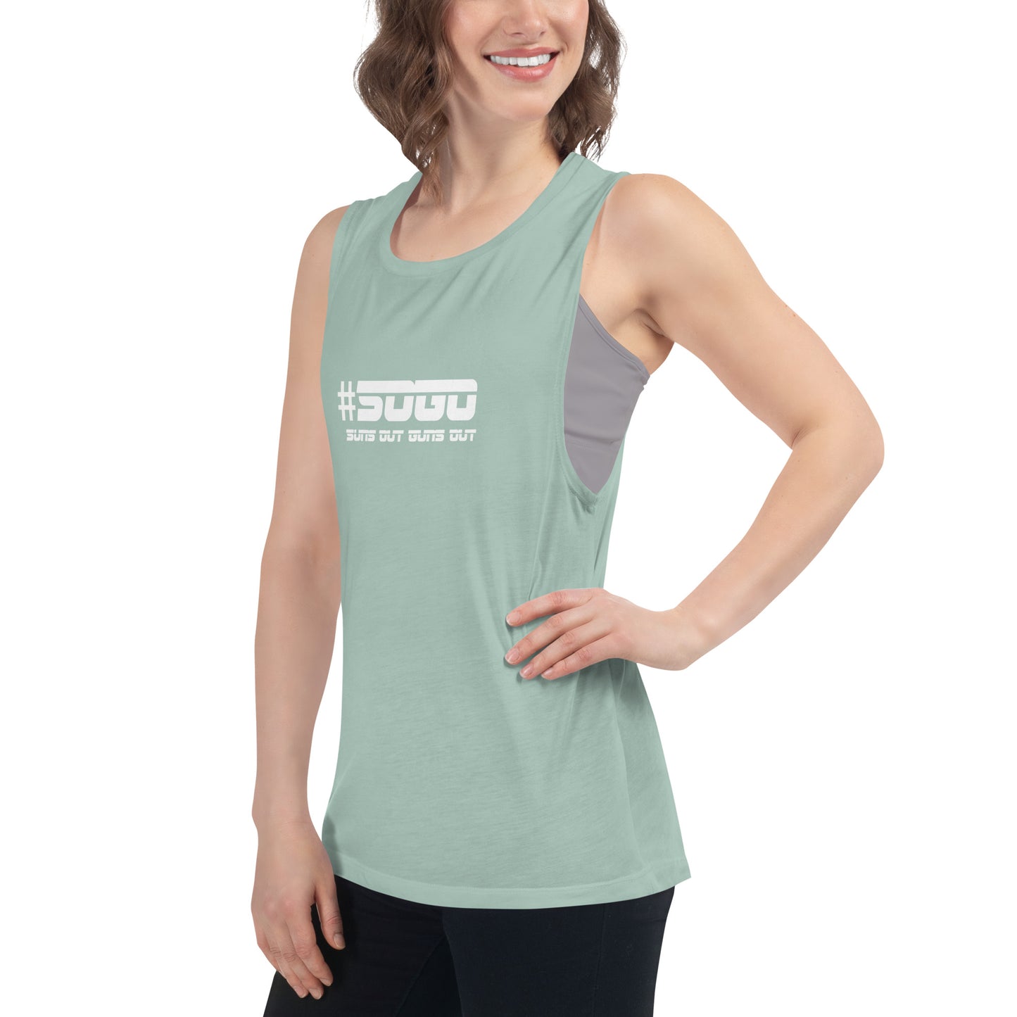 Snooty Fox Art Ladies’ Muscle Tank - SOGO (Suns out Guns out)
