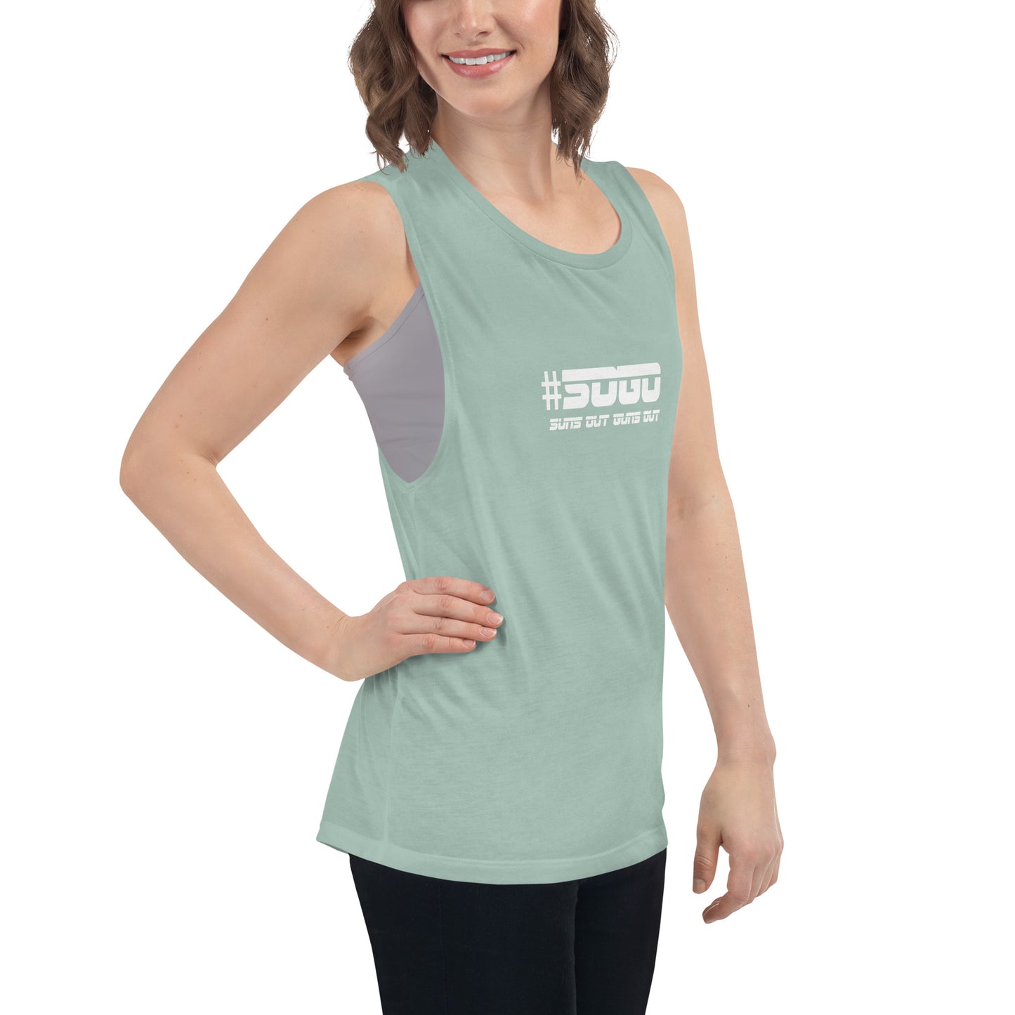 Snooty Fox Art Ladies’ Muscle Tank - SOGO (Suns out Guns out)