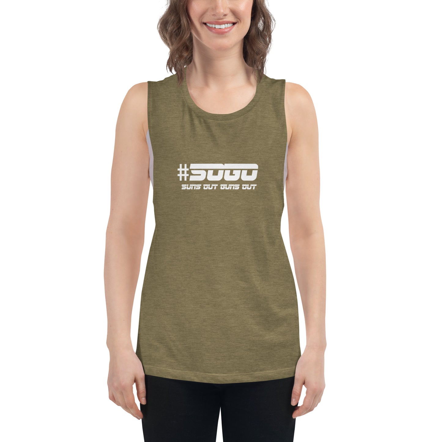 Snooty Fox Art Ladies’ Muscle Tank - SOGO (Suns out Guns out)