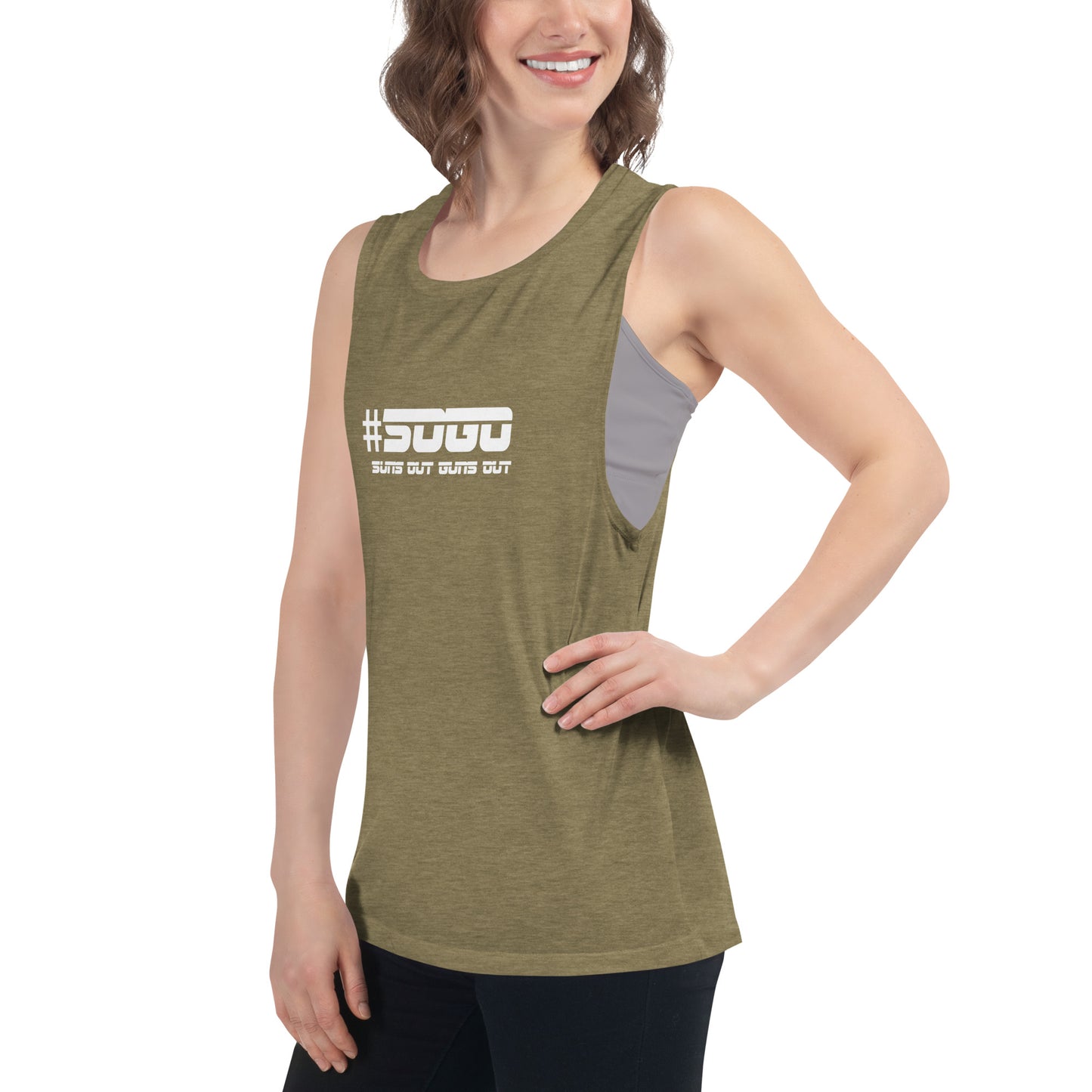 Snooty Fox Art Ladies’ Muscle Tank - SOGO (Suns out Guns out)