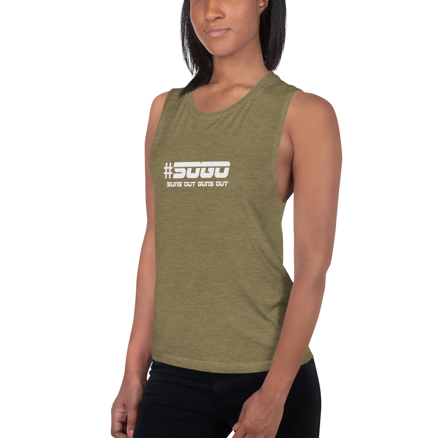 Snooty Fox Art Ladies’ Muscle Tank - SOGO (Suns out Guns out)
