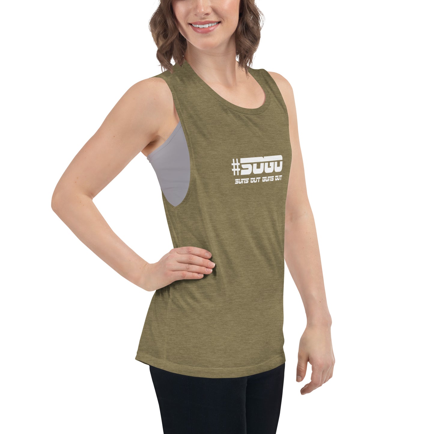 Snooty Fox Art Ladies’ Muscle Tank - SOGO (Suns out Guns out)