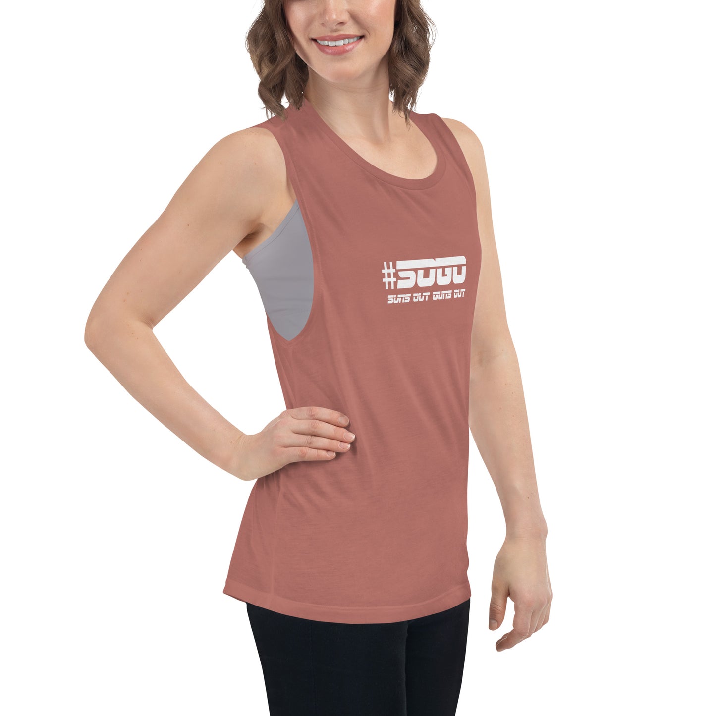 Snooty Fox Art Ladies’ Muscle Tank - SOGO (Suns out Guns out)