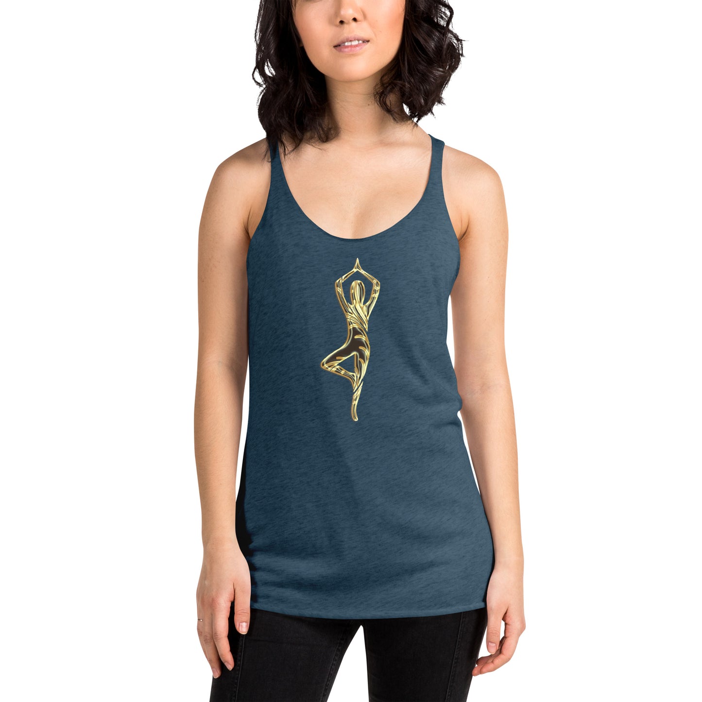 Snooty Fox Art Women's Racerback Tank - Yoga Pose