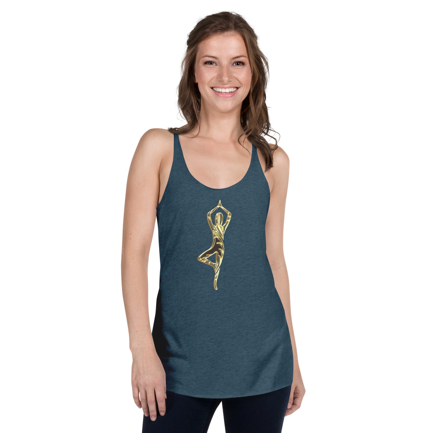 Snooty Fox Art Women's Racerback Tank - Yoga Pose
