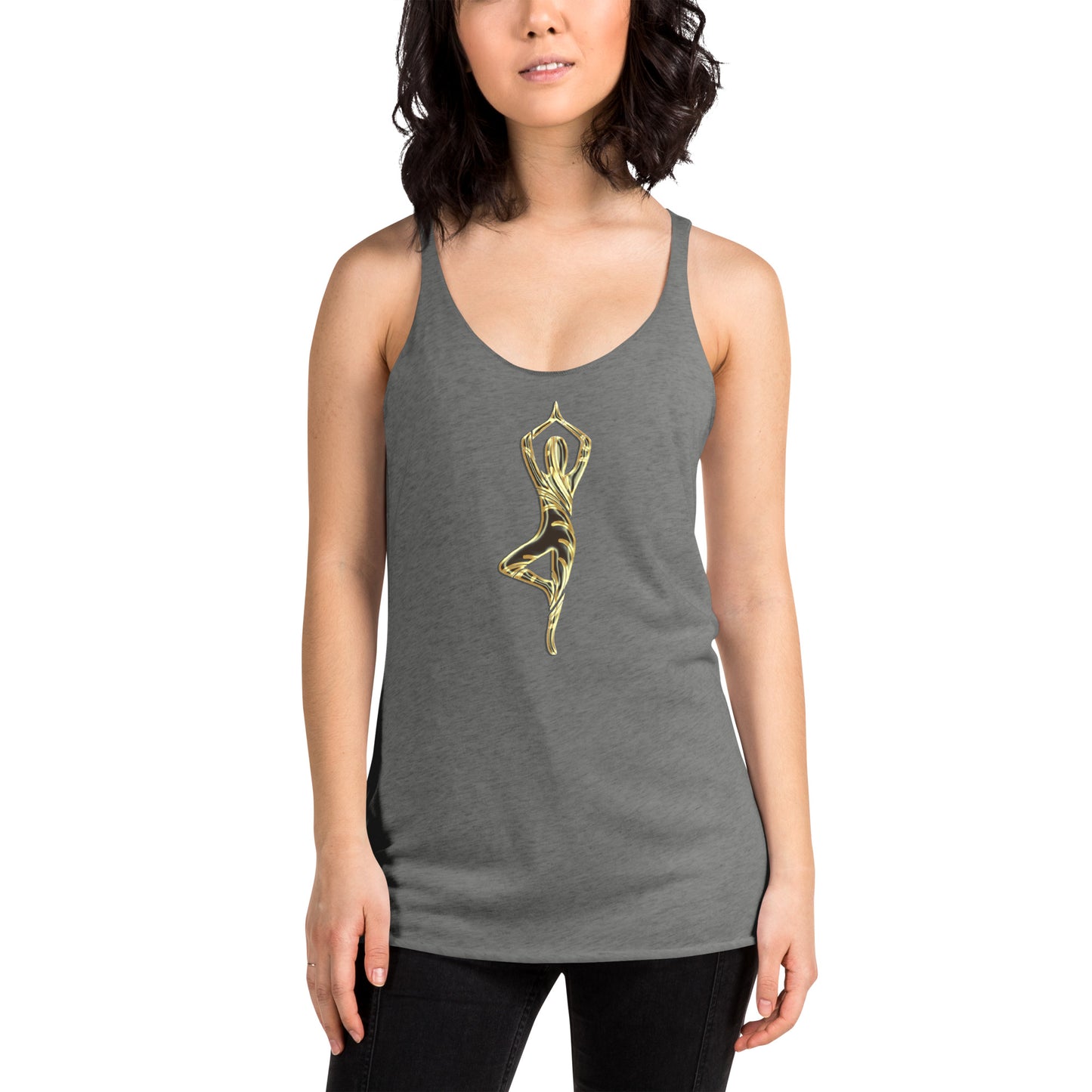 Snooty Fox Art Women's Racerback Tank - Yoga Pose