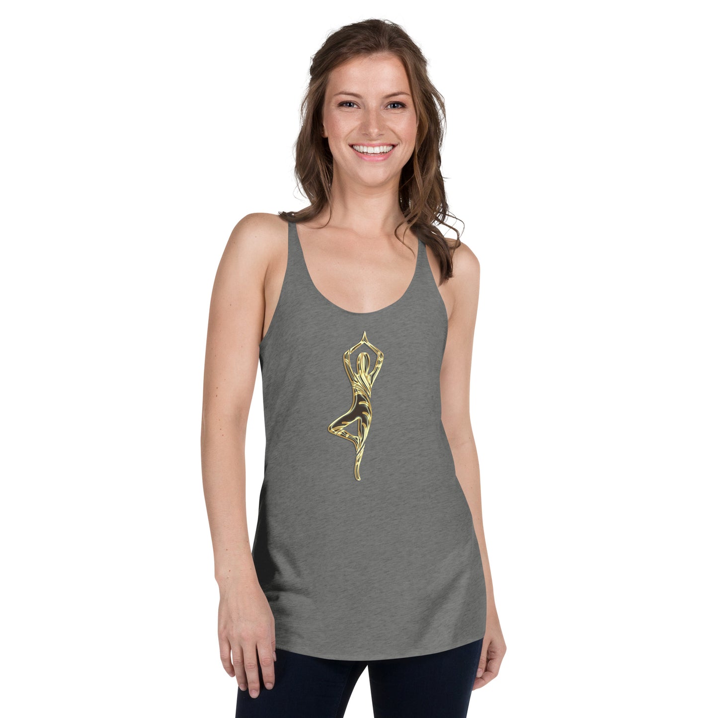 Snooty Fox Art Women's Racerback Tank - Yoga Pose