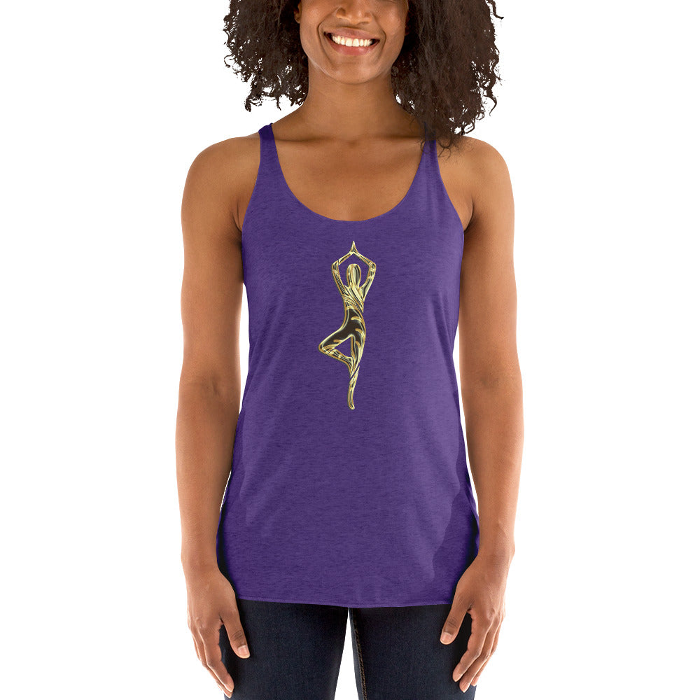 Snooty Fox Art Women's Racerback Tank - Yoga Pose