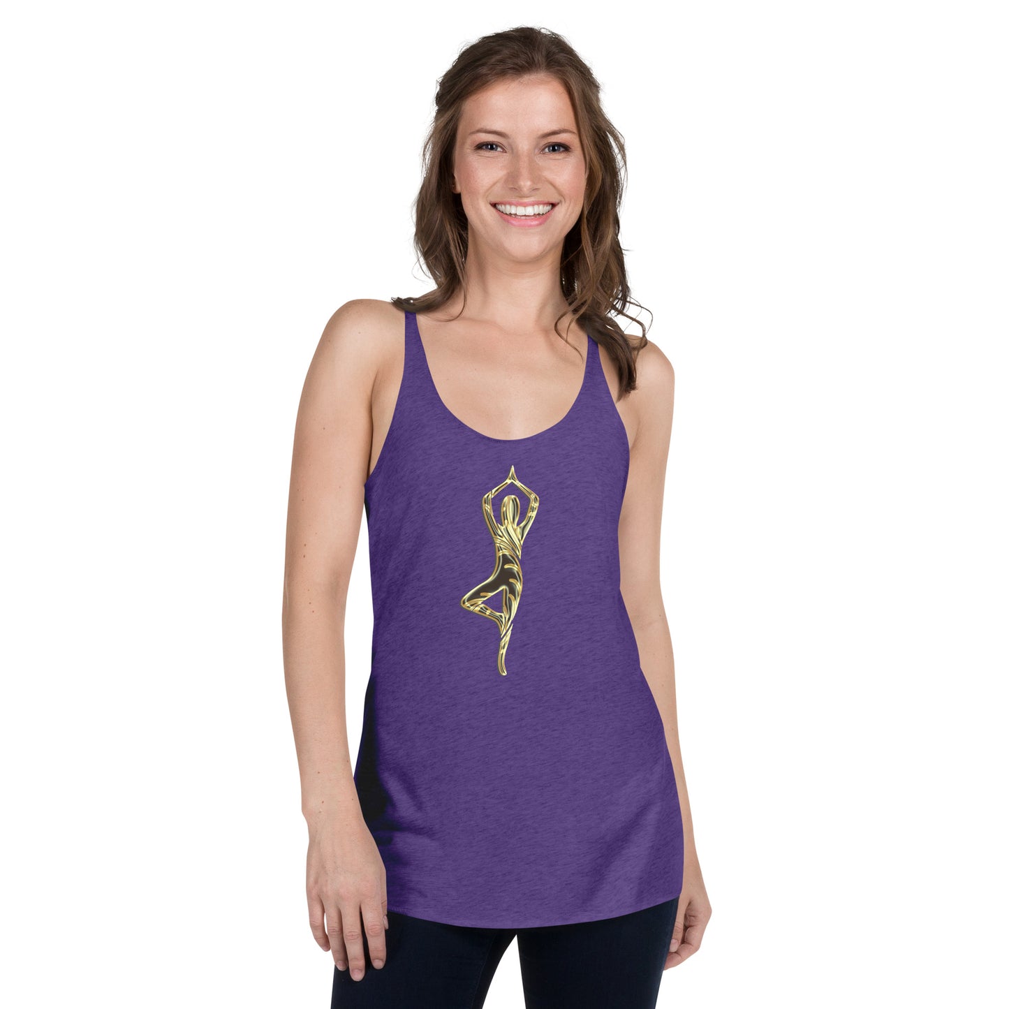 Snooty Fox Art Women's Racerback Tank - Yoga Pose
