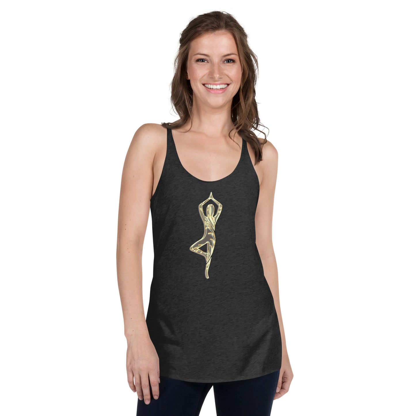 Snooty Fox Art Women's Racerback Tank - Yoga Pose