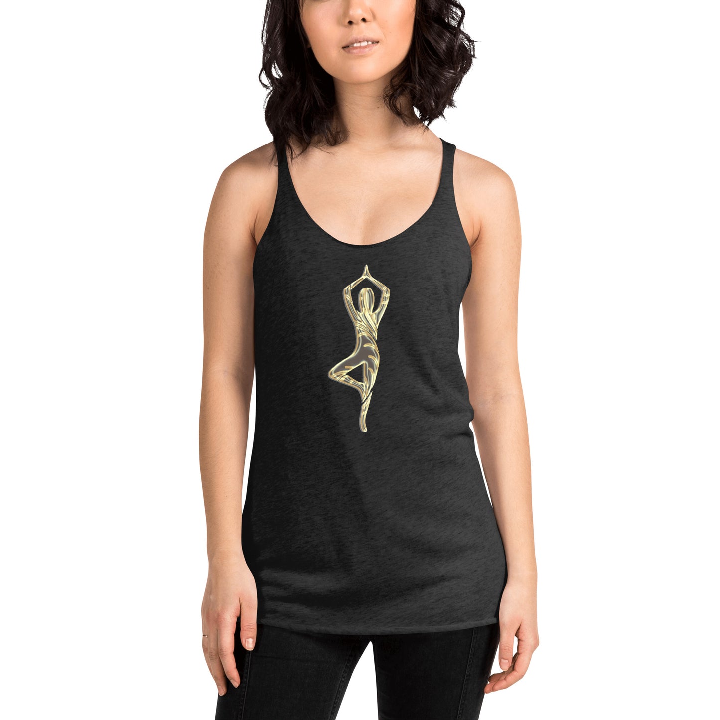 Snooty Fox Art Women's Racerback Tank - Yoga Pose