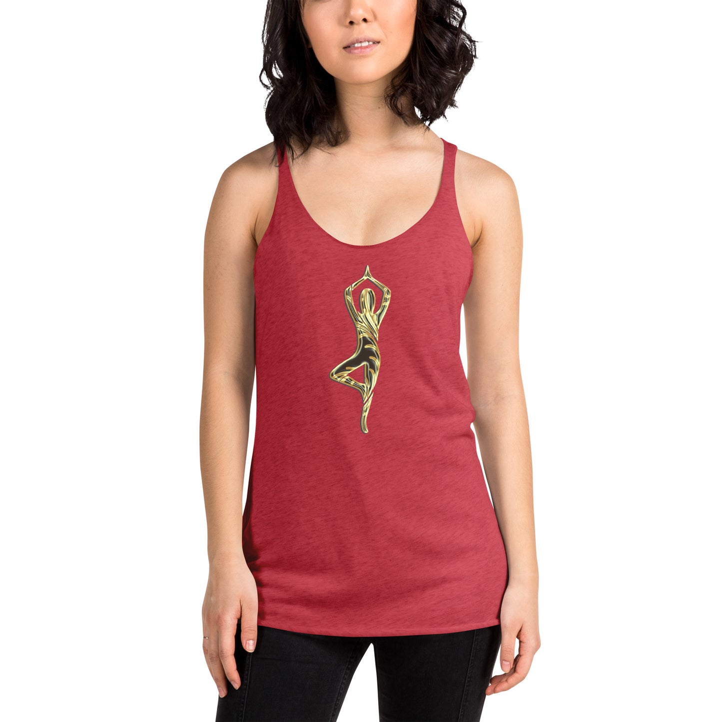 Snooty Fox Art Women's Racerback Tank - Yoga Pose