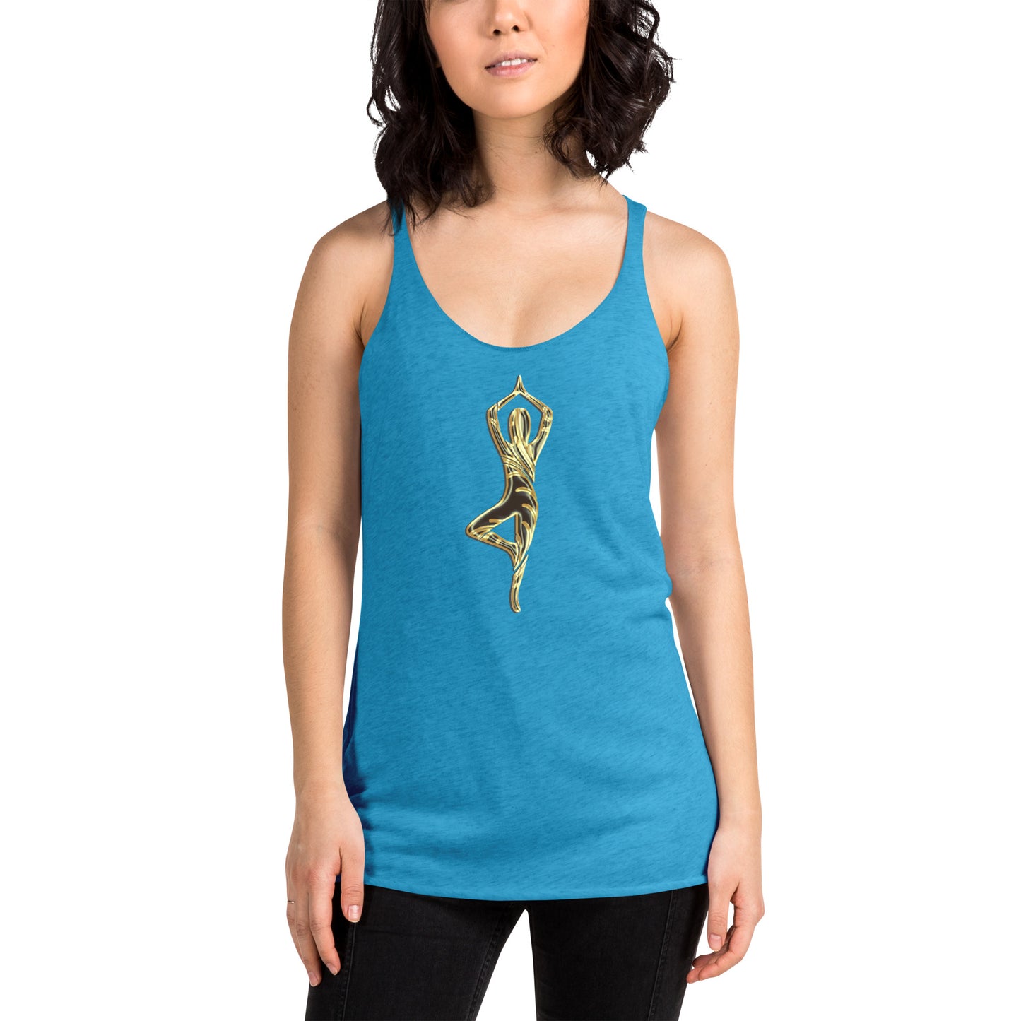 Snooty Fox Art Women's Racerback Tank - Yoga Pose