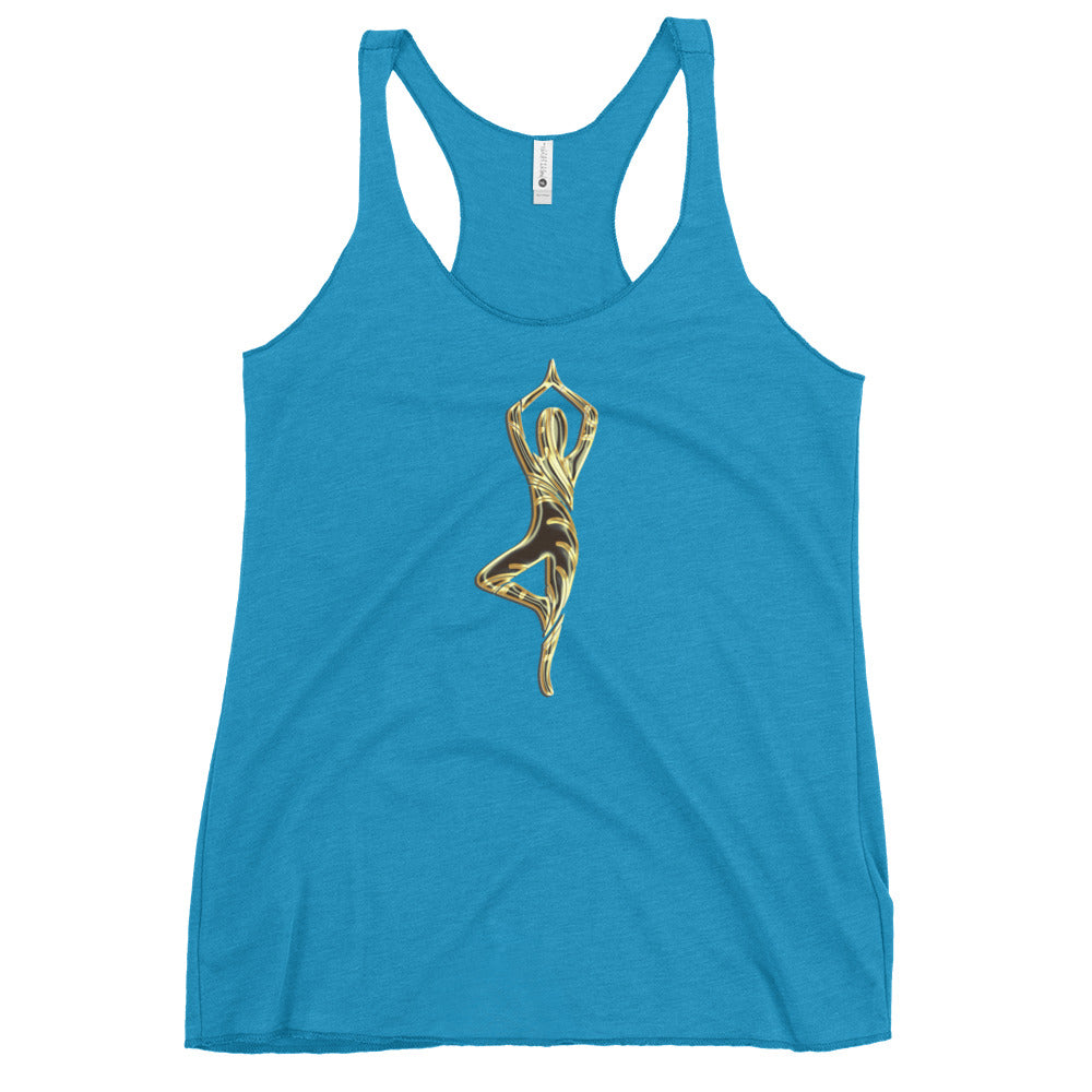 Snooty Fox Art Women's Racerback Tank - Yoga Pose